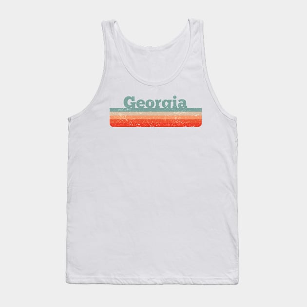 Vintage Georgia Distressed Retro 80s 90s Tank Top by plainlyfashion